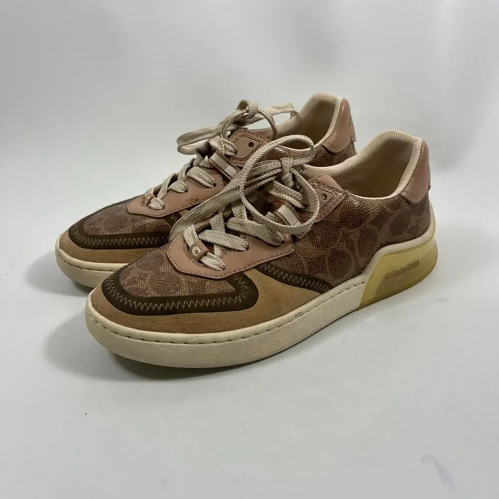 Coach Citysole Court Sneakers 6 Womens Preppy Monogram Classic Casual G5043